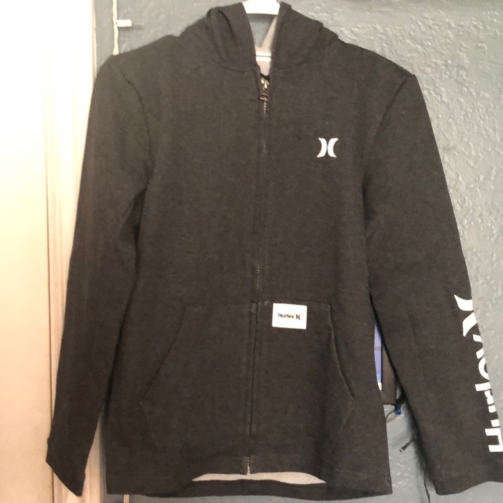 Hurley gray zip up jacket
